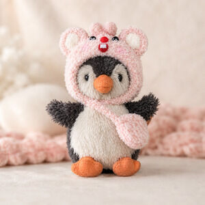 Amusable peanut/Small peanut penguin outfit - Pink Beaver Hood & Crossbody Bag